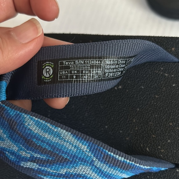 Teva Reflip Wave Blue Flip Flop Sandal, Women's Size 11 - Picture 7 of 7